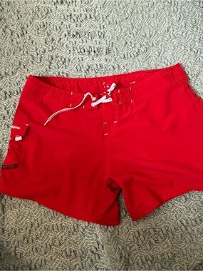 Maui Rippers Solid Red Board Shorts 14